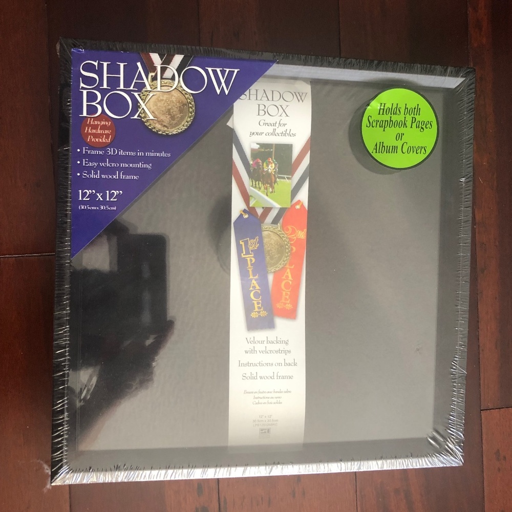 12" x 12" Shadow Box w/velour backing l Original Packaging
